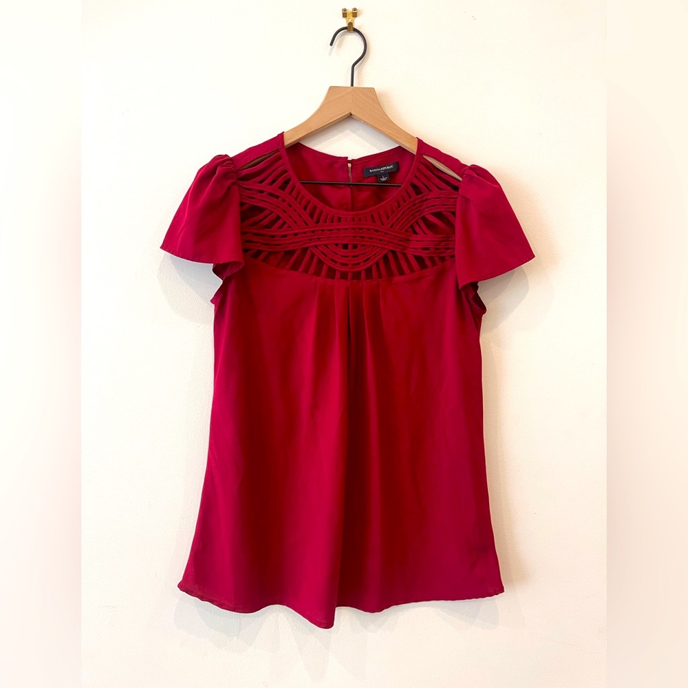 Silky red / burgundy blouse. No defects, gently worn.